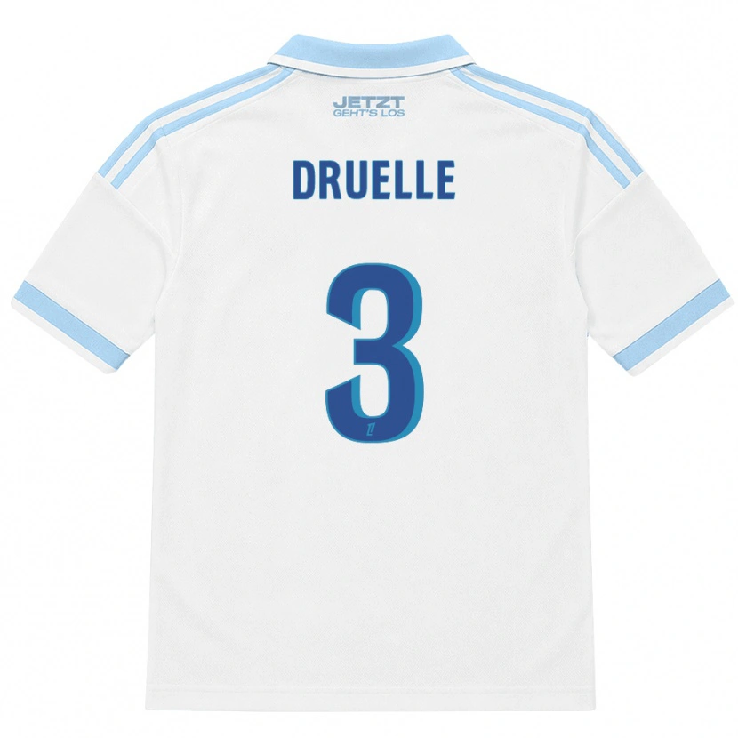 Danxen Enfant Maillot Robin Druelle #3 Bleu Ciel Clair Blanc Rouge Tenues Extérieur 2026/27 T-Shirt