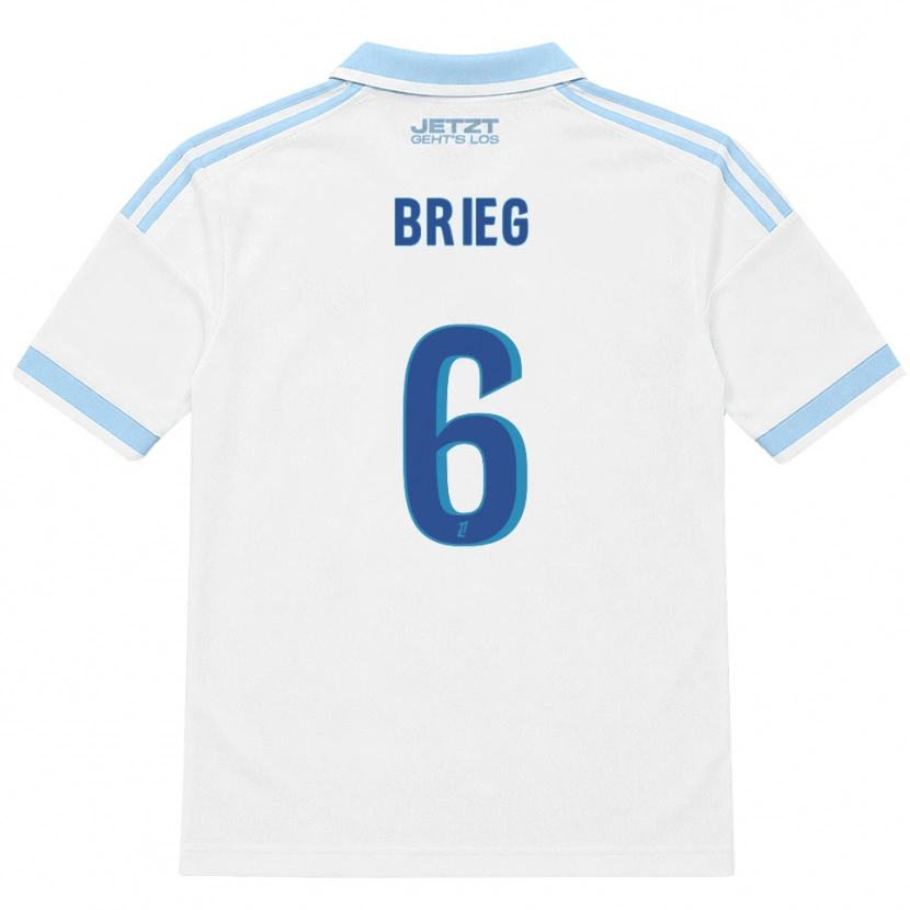 Danxen Enfant Maillot Redouan Brieg #6 Bleu Ciel Clair Blanc Rouge Tenues Extérieur 2026/27 T-Shirt