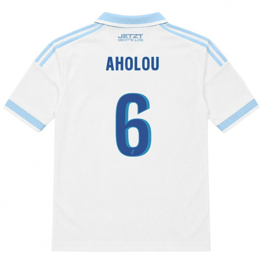 Danxen Enfant Maillot Jean-Eudes Aholou #6 Bleu Ciel Clair Blanc Rouge Tenues Extérieur 2026/27 T-Shirt