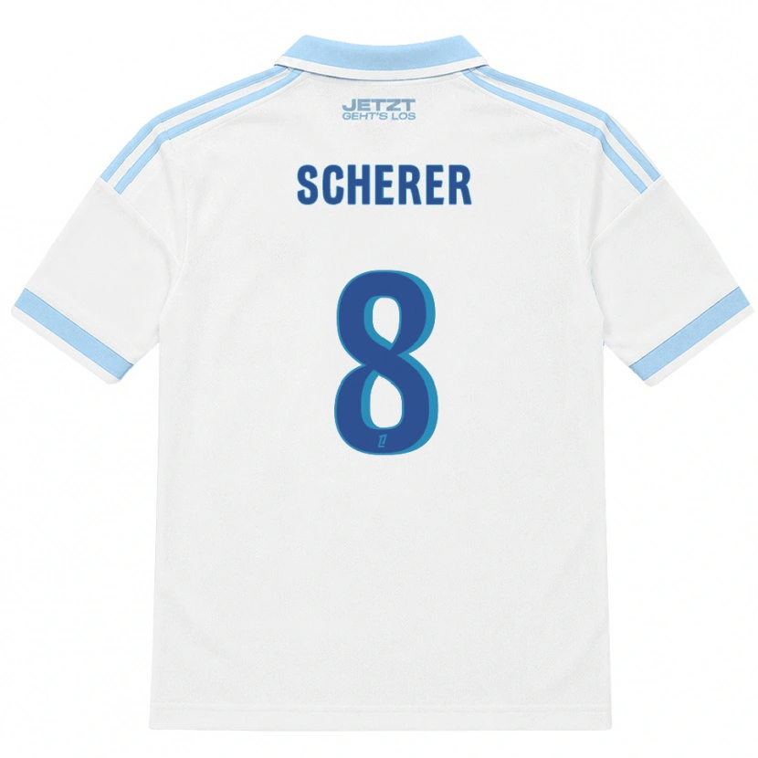 Danxen Enfant Maillot Louis Scherer #8 Bleu Ciel Clair Blanc Rouge Tenues Extérieur 2026/27 T-Shirt