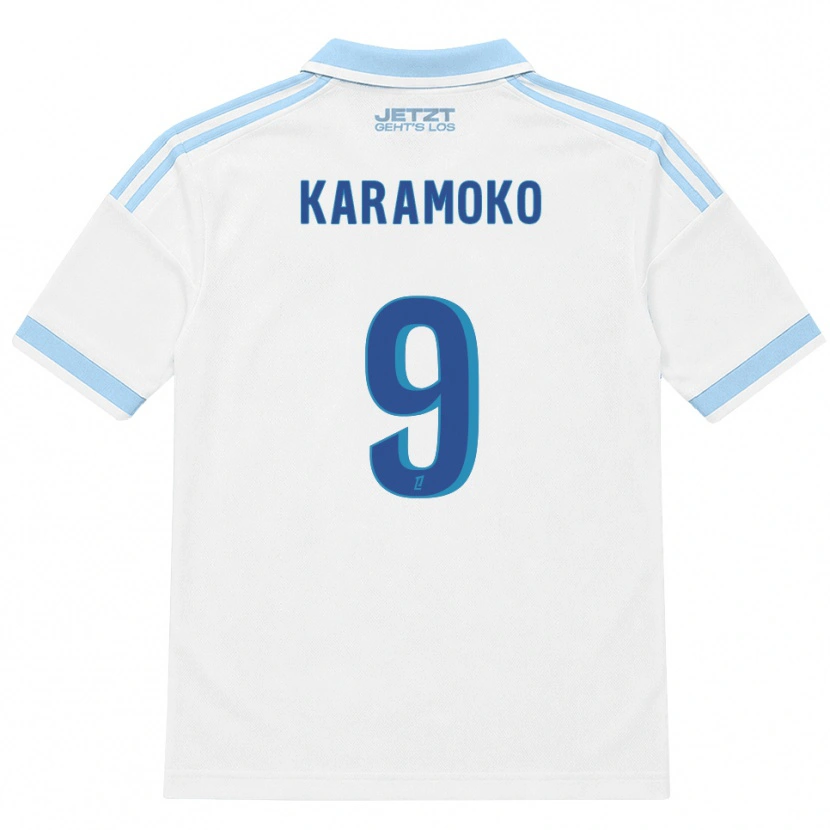 Danxen Enfant Maillot Isaac Karamoko #9 Bleu Ciel Clair Blanc Rouge Tenues Extérieur 2026/27 T-Shirt