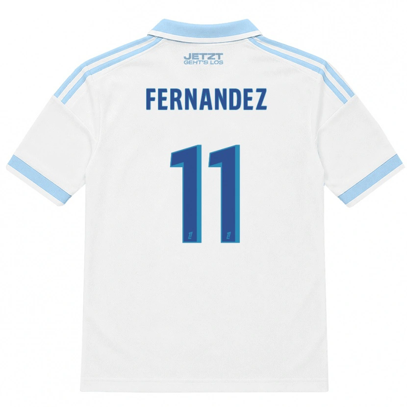 Danxen Enfant Maillot Elies Araar Fernandez #11 Bleu Ciel Clair Blanc Rouge Tenues Extérieur 2026/27 T-Shirt