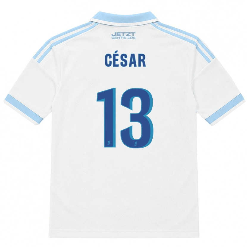 Danxen Enfant Maillot Julbert César #13 Bleu Ciel Clair Blanc Rouge Tenues Extérieur 2026/27 T-Shirt