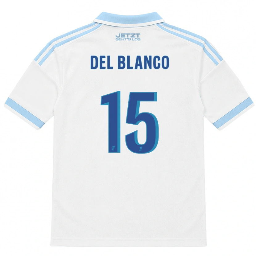 Danxen Enfant Maillot Mateo Del Blanco #15 Bleu Ciel Clair Blanc Rouge Tenues Extérieur 2026/27 T-Shirt