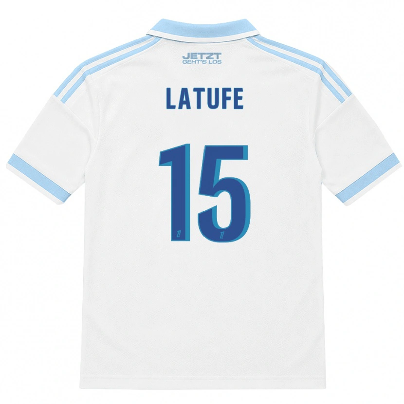 Danxen Enfant Maillot Latufe Assoumani #15 Bleu Ciel Clair Blanc Rouge Tenues Extérieur 2026/27 T-Shirt