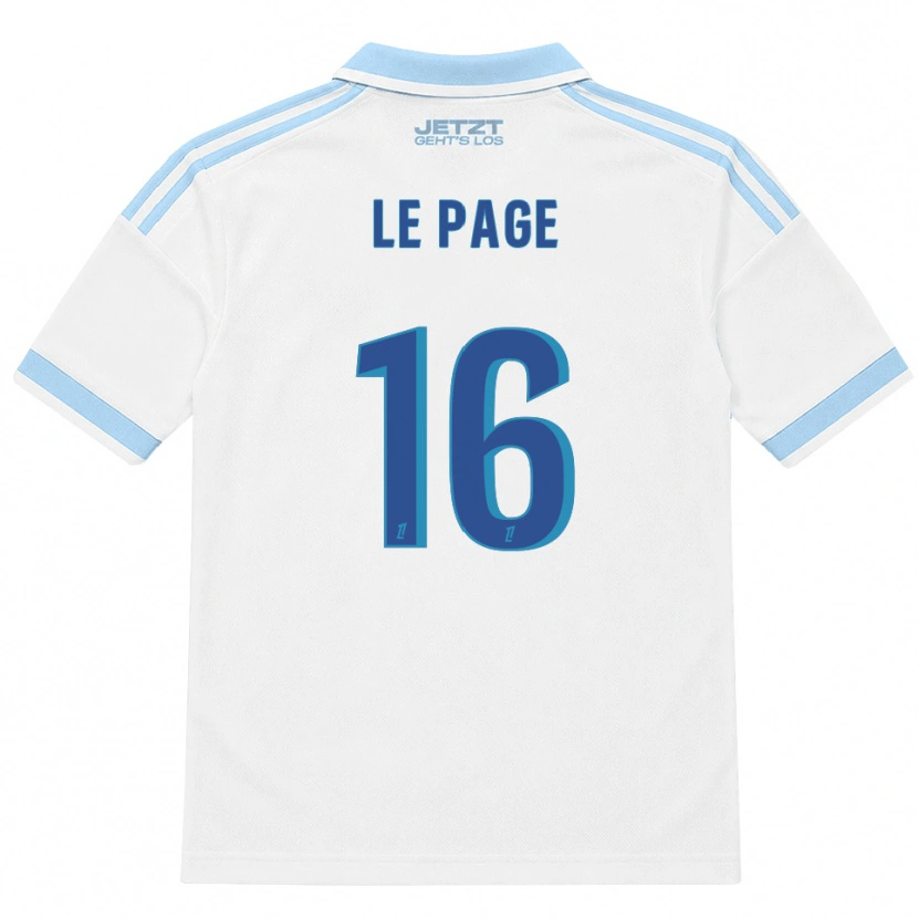 Danxen Enfant Maillot Manon Le Page #16 Bleu Ciel Clair Blanc Rouge Tenues Extérieur 2026/27 T-Shirt