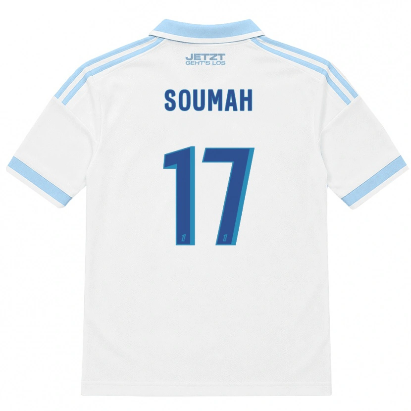 Danxen Enfant Maillot Malick Soumah #17 Bleu Ciel Clair Blanc Rouge Tenues Extérieur 2026/27 T-Shirt