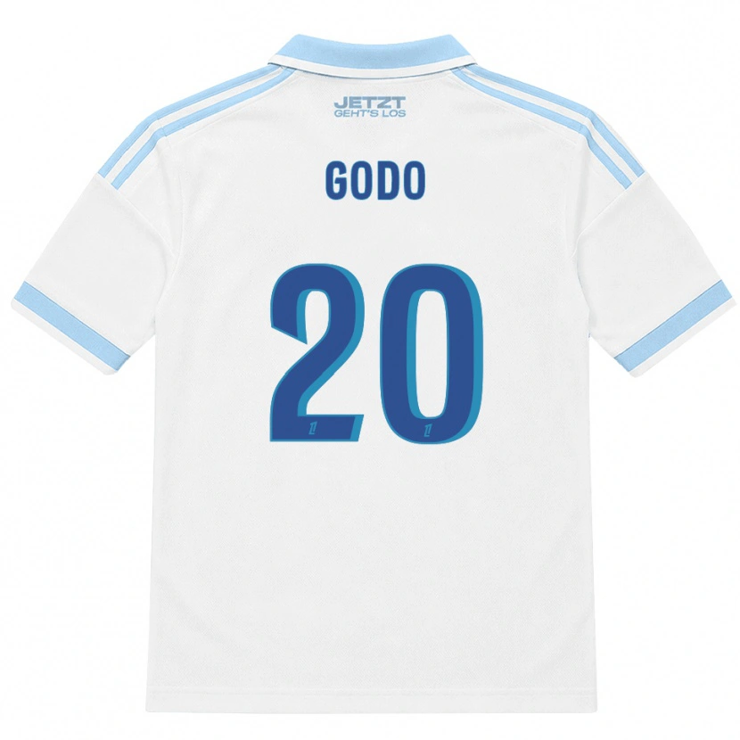 Danxen Enfant Maillot Martial Godo #20 Bleu Ciel Clair Blanc Rouge Tenues Extérieur 2026/27 T-Shirt