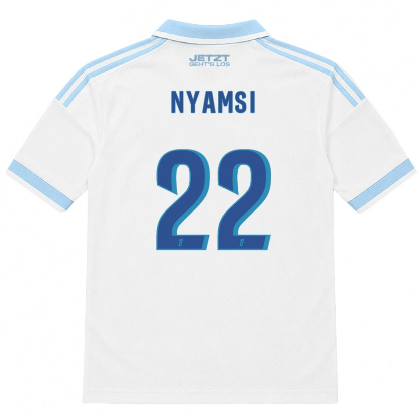 Danxen Enfant Maillot Gerzino Nyamsi #22 Bleu Ciel Clair Blanc Rouge Tenues Extérieur 2026/27 T-Shirt