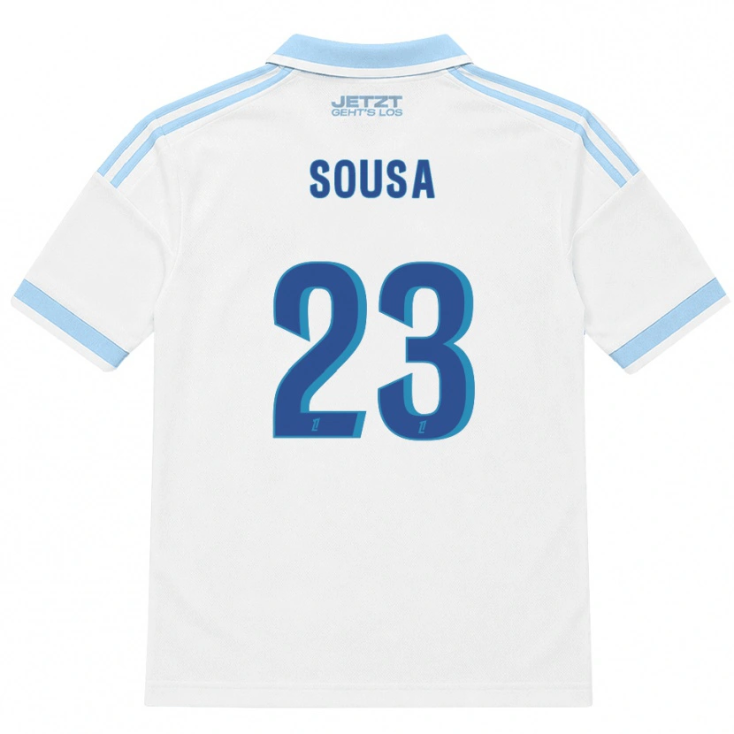 Danxen Enfant Maillot Diogo Sousa #23 Bleu Ciel Clair Blanc Rouge Tenues Extérieur 2026/27 T-Shirt