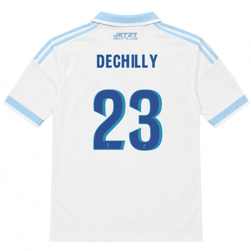 Danxen Enfant Maillot Pauline Dechilly #23 Bleu Ciel Clair Blanc Rouge Tenues Extérieur 2026/27 T-Shirt