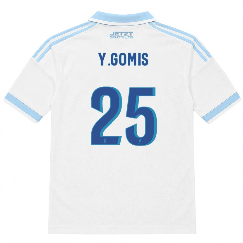 Danxen Enfant Maillot Yoni Gomis #25 Bleu Ciel Clair Blanc Rouge Tenues Extérieur 2026/27 T-Shirt