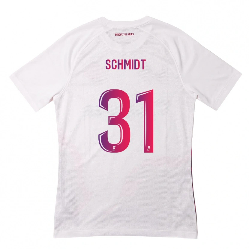 Danxen Enfant Maillot Niklas Schmidt #31 Blanc Rose Violet Tenues Extérieur 2026/27 T-Shirt