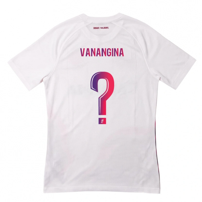 Danxen Enfant Maillot Mechack Niombo Vanangina #0 Blanc Rose Violet Tenues Extérieur 2026/27 T-Shirt