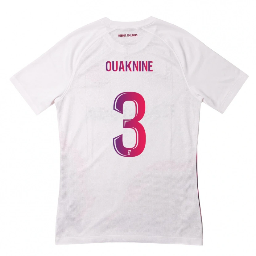 Danxen Enfant Maillot Jules Ouaknine #3 Blanc Rose Violet Tenues Extérieur 2026/27 T-Shirt