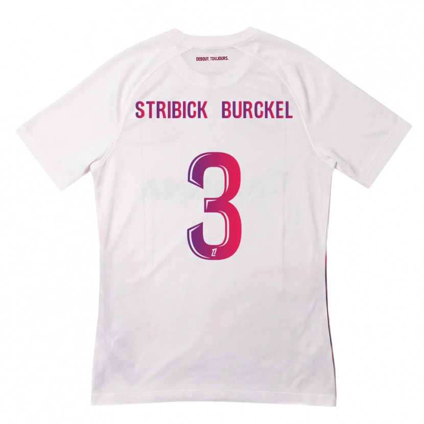 Danxen Enfant Maillot Laetitia Stribick-Burckel #3 Blanc Rose Violet Tenues Extérieur 2026/27 T-Shirt