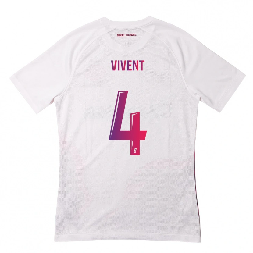 Danxen Enfant Maillot Sacha Vivent #4 Blanc Rose Violet Tenues Extérieur 2026/27 T-Shirt