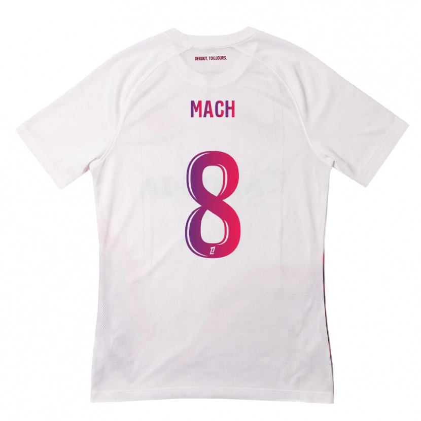 Danxen Enfant Maillot Mattéo Mach #8 Blanc Rose Violet Tenues Extérieur 2026/27 T-Shirt