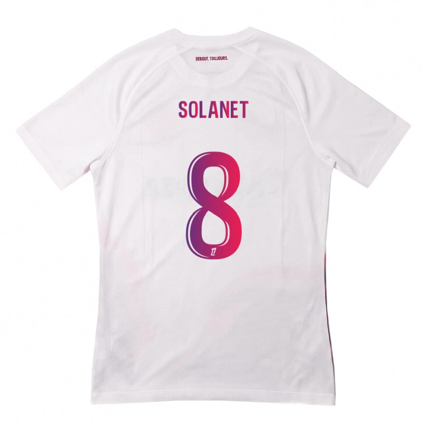 Danxen Enfant Maillot Tatiana Solanet #8 Blanc Rose Violet Tenues Extérieur 2026/27 T-Shirt