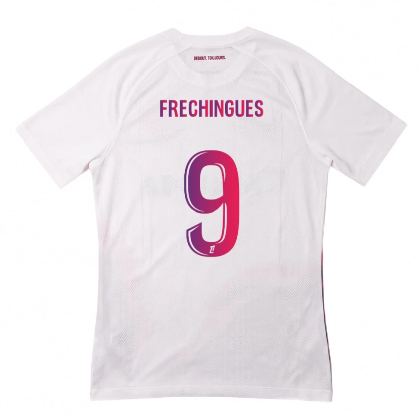 Danxen Enfant Maillot Léo Frechingues #9 Blanc Rose Violet Tenues Extérieur 2026/27 T-Shirt
