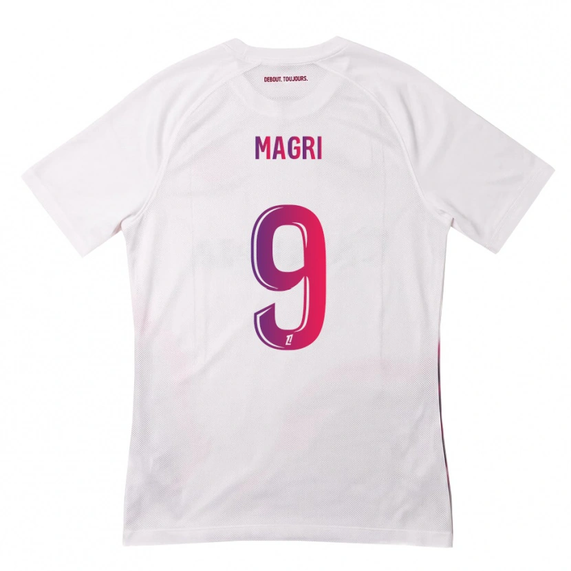 Danxen Enfant Maillot Frank Magri #9 Blanc Rose Violet Tenues Extérieur 2026/27 T-Shirt