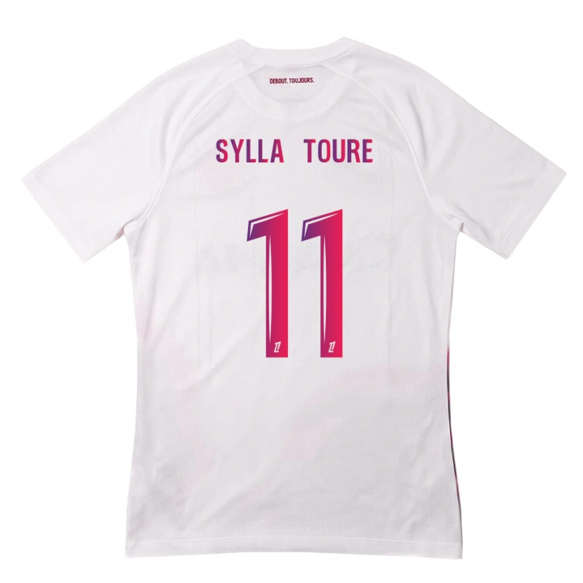 Danxen Enfant Maillot Ismael Sylla Touré #11 Blanc Rose Violet Tenues Extérieur 2026/27 T-Shirt