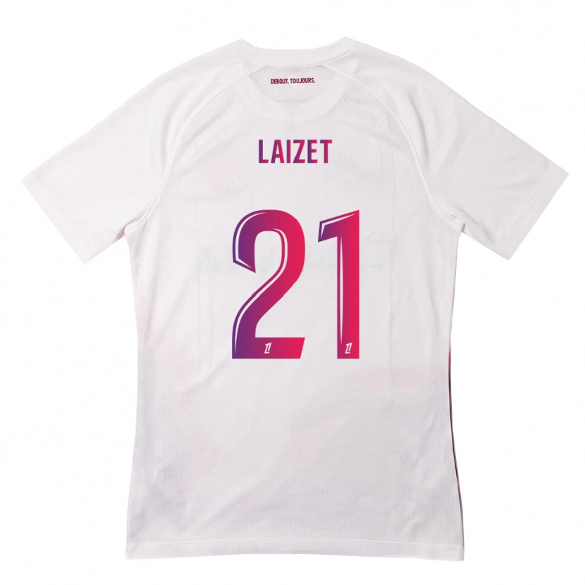 Danxen Enfant Maillot Emma Laizet #21 Blanc Rose Violet Tenues Extérieur 2026/27 T-Shirt