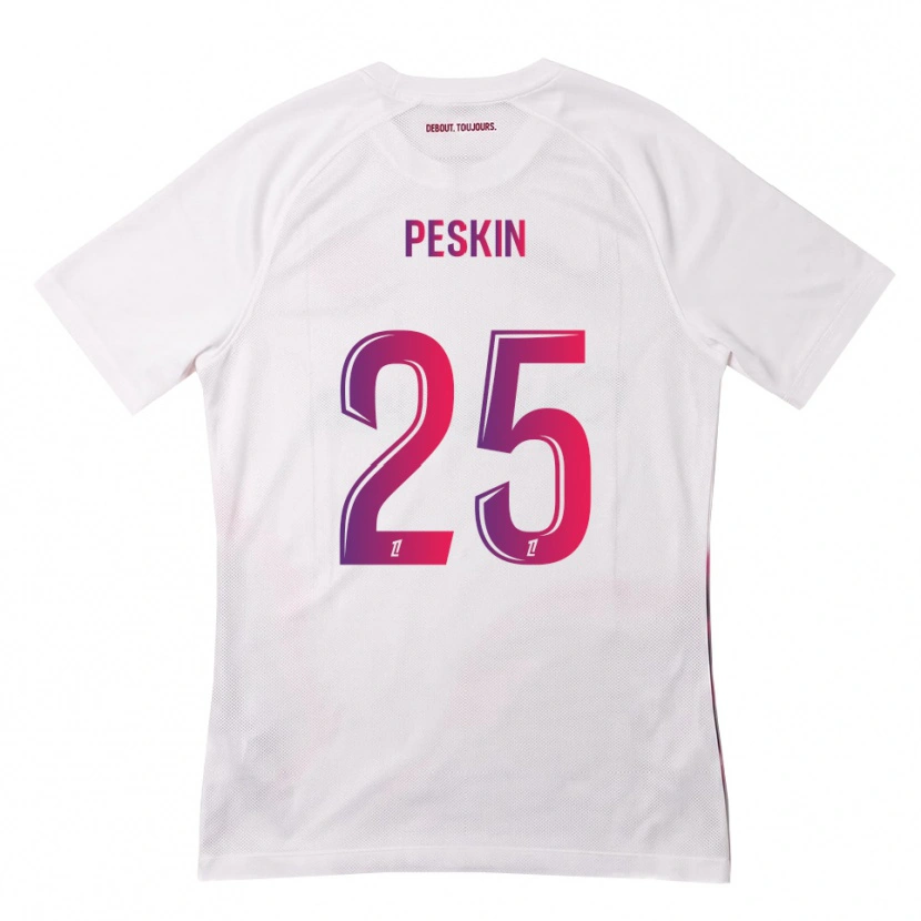 Danxen Enfant Maillot Kelso Peskin #25 Blanc Rose Violet Tenues Extérieur 2026/27 T-Shirt