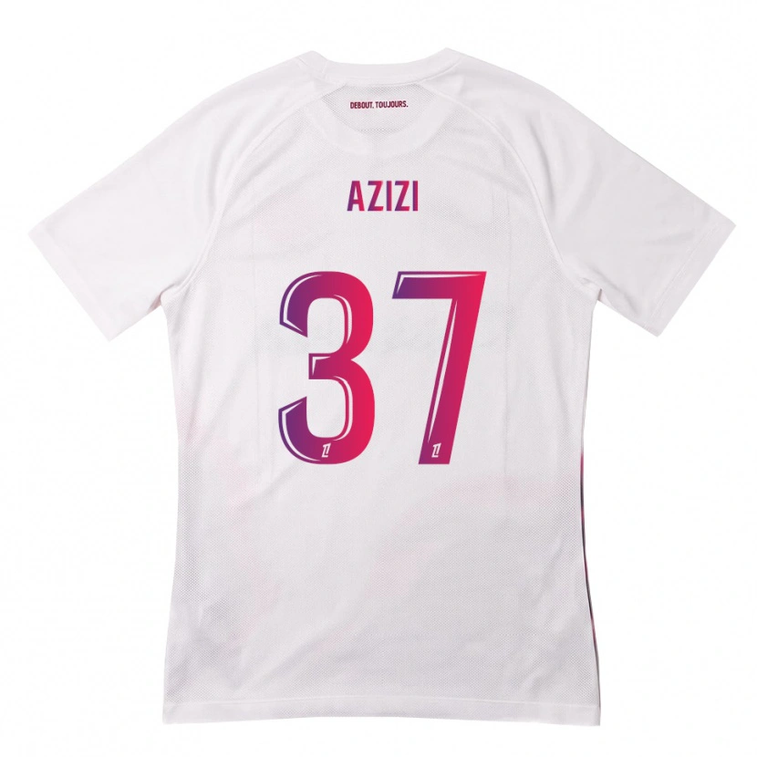 Danxen Enfant Maillot Ilyas Azizi #37 Blanc Rose Violet Tenues Extérieur 2026/27 T-Shirt