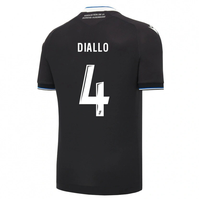 Danxen Enfant Maillot Ibrahim Diallo #4 Noir Bleu Blanc Tenues Extérieur 2026/27 T-Shirt