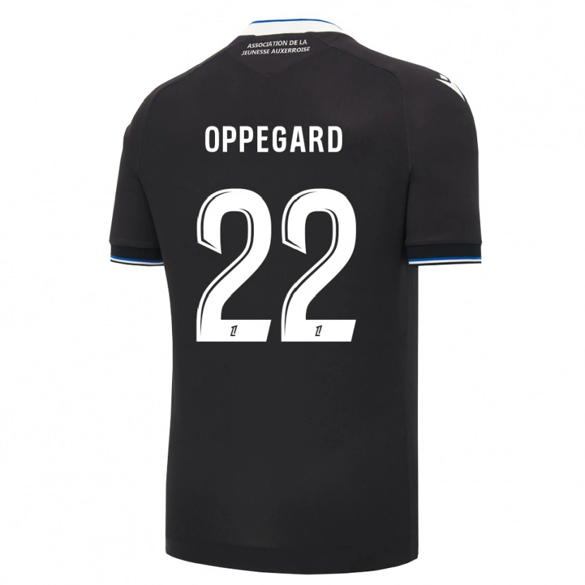 Danxen Enfant Maillot Fredrik Oppegård #22 Noir Bleu Blanc Tenues Extérieur 2026/27 T-Shirt