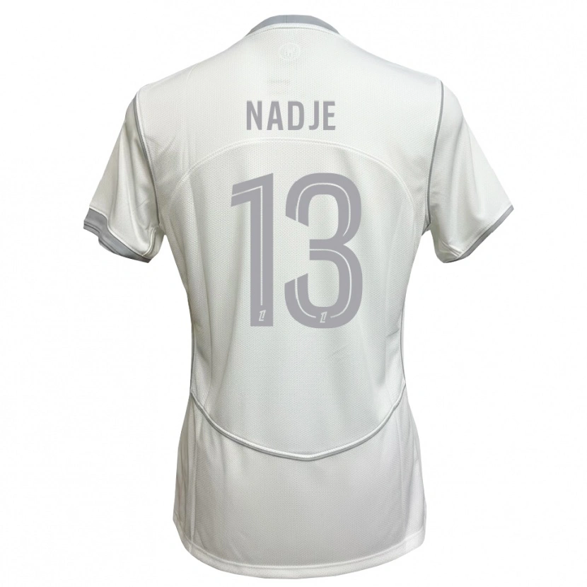 Danxen Enfant Maillot Guédé Nadje #13 Blanc Gris Tenues Extérieur 2026/27 T-Shirt