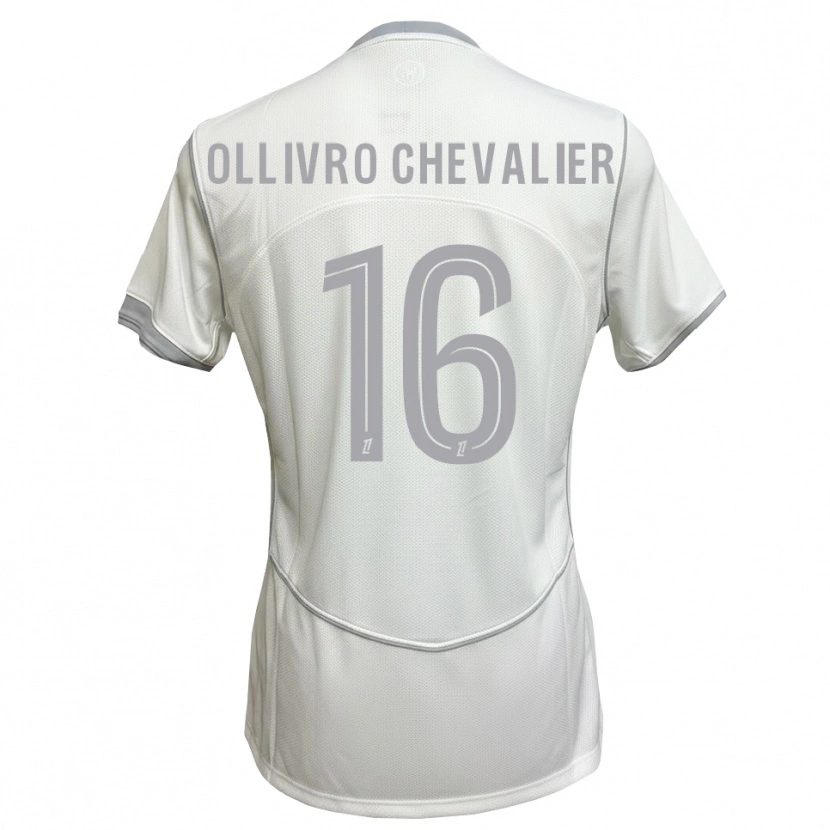 Danxen Enfant Maillot Sacha Ollivro Chevalier #16 Blanc Gris Tenues Extérieur 2026/27 T-Shirt