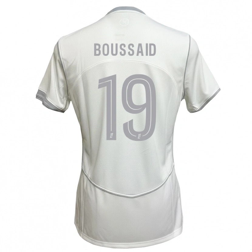 Danxen Enfant Maillot Willsem Boussaid #19 Blanc Gris Tenues Extérieur 2026/27 T-Shirt