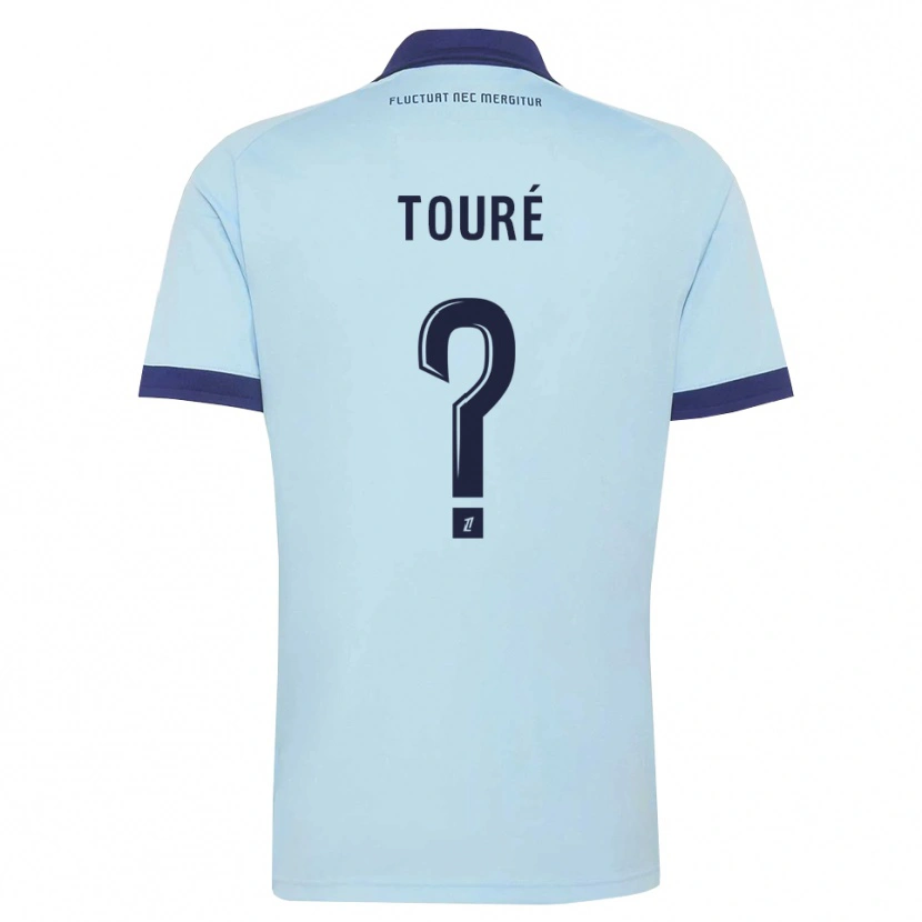 Danxen Enfant Maillot Kaïs Touré #0 Bleu Barbeau Noir Tenues Extérieur 2026/27 T-Shirt