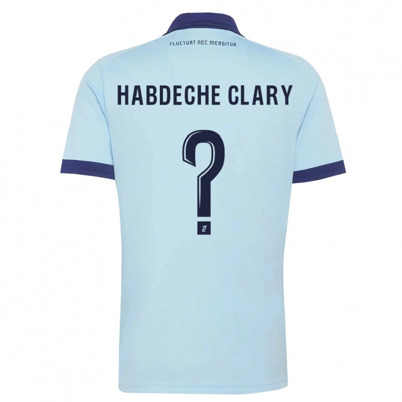 Danxen Enfant Maillot Yanis Habdeche Clary #0 Bleu Barbeau Noir Tenues Extérieur 2026/27 T-Shirt