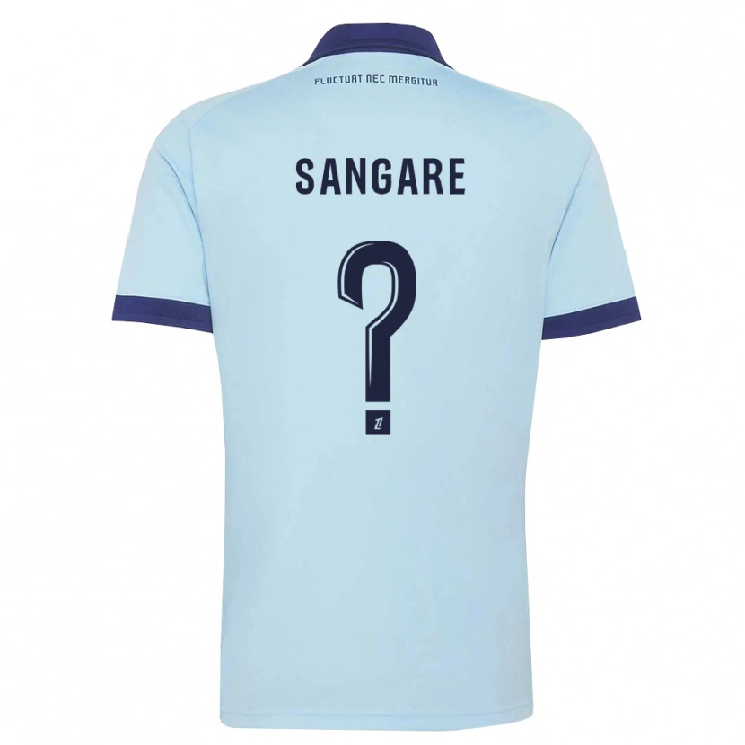 Danxen Enfant Maillot Hawa Sangare #0 Bleu Barbeau Noir Tenues Extérieur 2026/27 T-Shirt