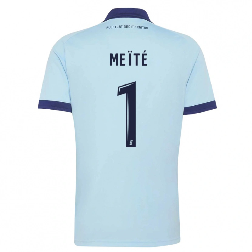 Danxen Enfant Maillot Ibrahim Meïté #1 Bleu Barbeau Noir Tenues Extérieur 2026/27 T-Shirt