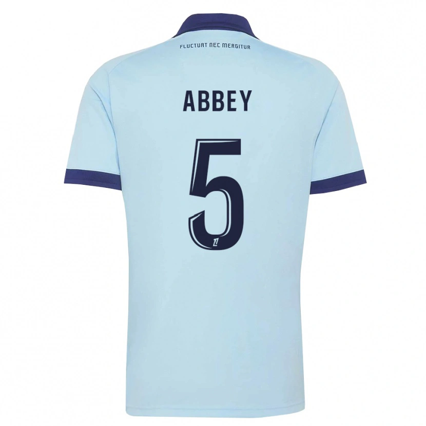 Danxen Enfant Maillot Emmanuel Abbey #5 Bleu Barbeau Noir Tenues Extérieur 2026/27 T-Shirt