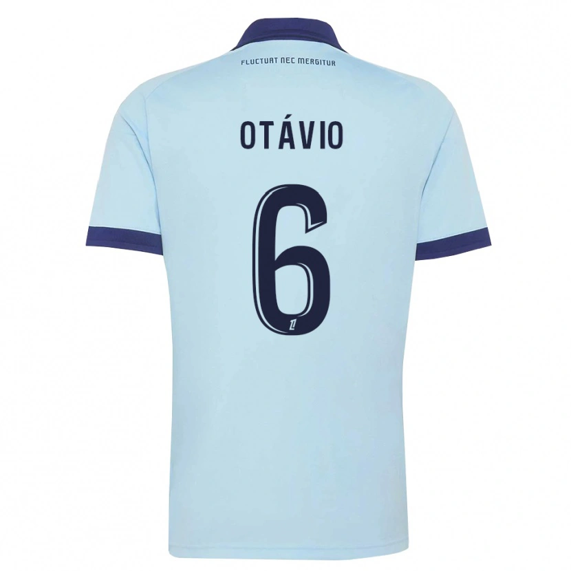 Danxen Enfant Maillot Otávio Ataíde Da Silva #6 Bleu Barbeau Noir Tenues Extérieur 2026/27 T-Shirt