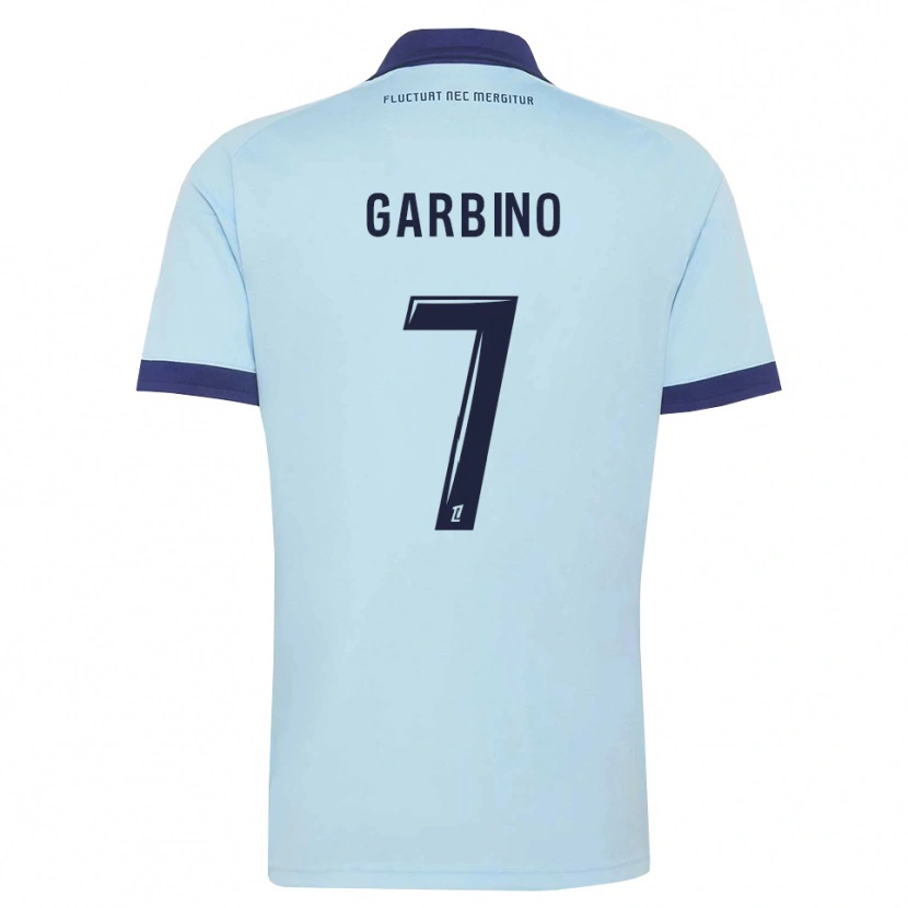 Danxen Enfant Maillot Maëlle Garbino #7 Bleu Barbeau Noir Tenues Extérieur 2026/27 T-Shirt