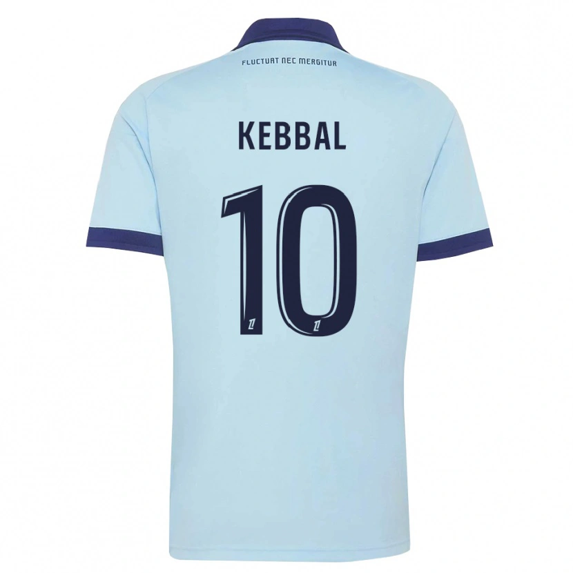 Danxen Enfant Maillot Ilan Kebbal #10 Bleu Barbeau Noir Tenues Extérieur 2026/27 T-Shirt