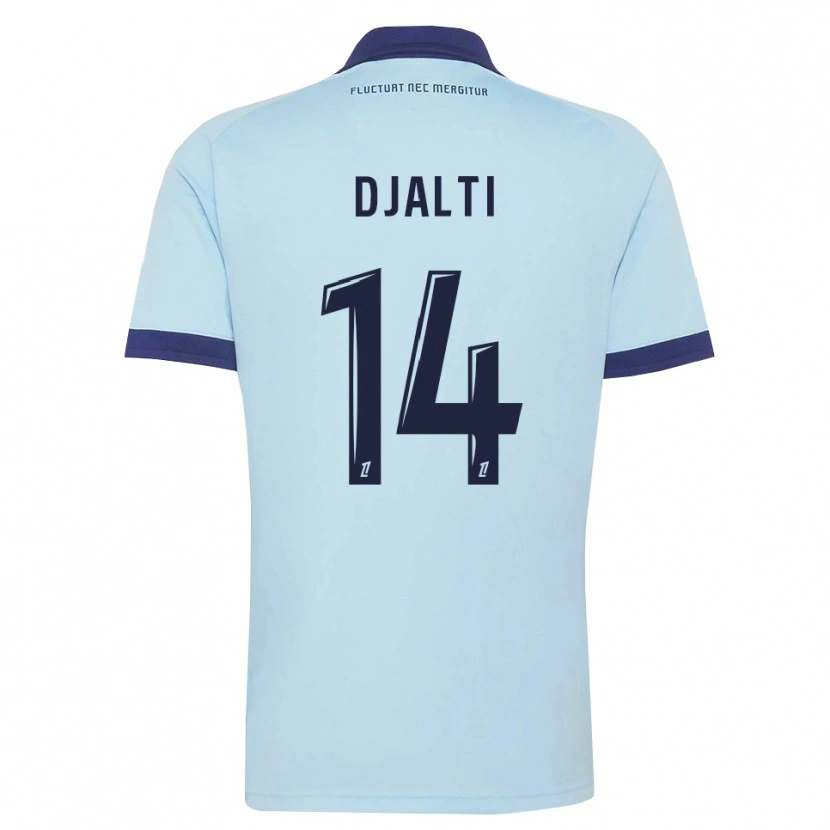 Danxen Enfant Maillot Nadir Djalti #14 Bleu Barbeau Noir Tenues Extérieur 2026/27 T-Shirt