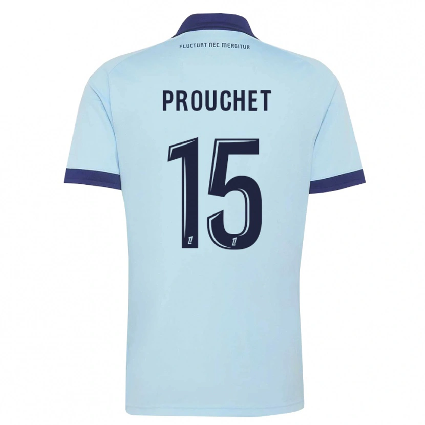 Danxen Enfant Maillot Killian Prouchet #15 Bleu Barbeau Noir Tenues Extérieur 2026/27 T-Shirt