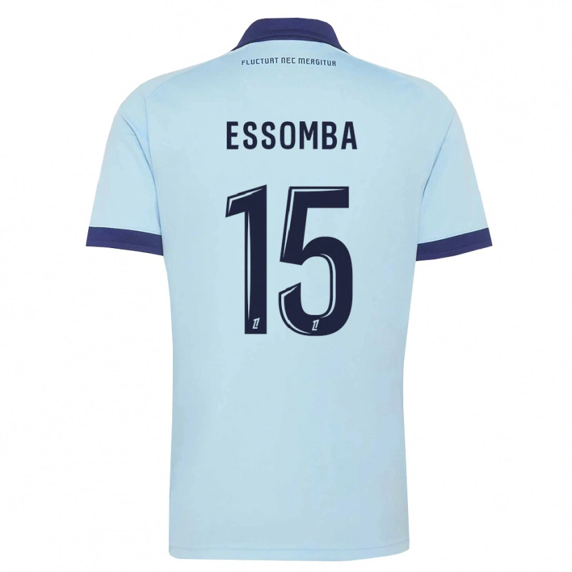 Danxen Enfant Maillot Aaron Essomba #15 Bleu Barbeau Noir Tenues Extérieur 2026/27 T-Shirt