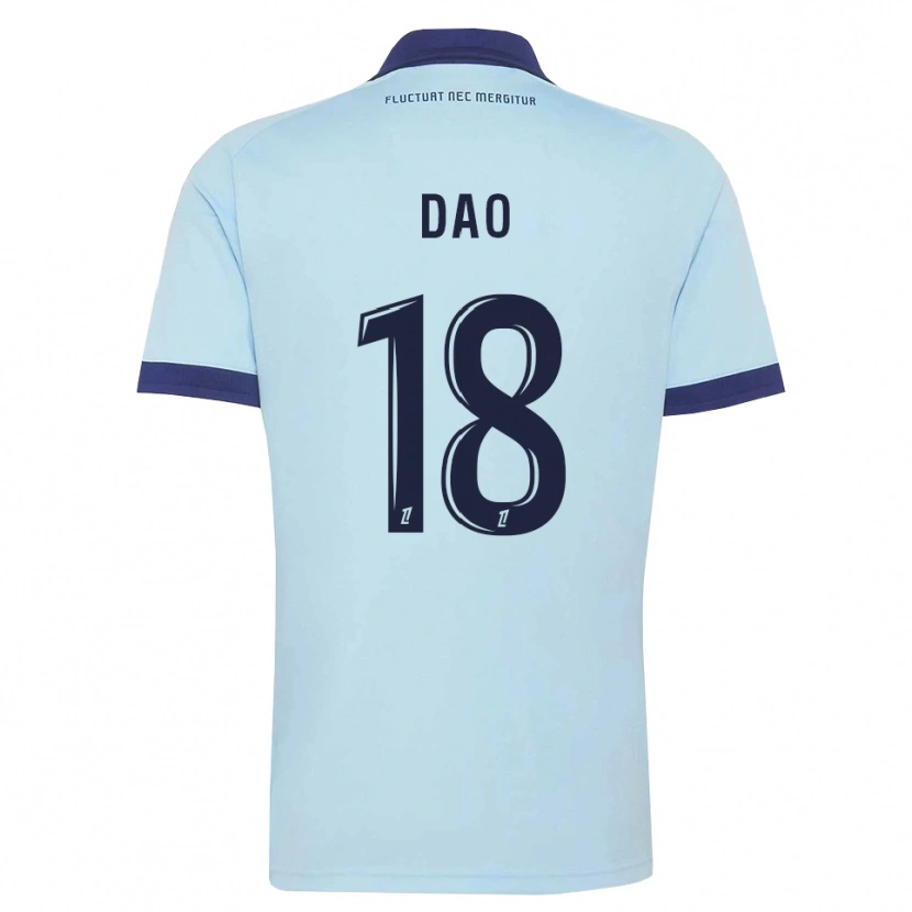 Danxen Enfant Maillot Mohamed Dao #18 Bleu Barbeau Noir Tenues Extérieur 2026/27 T-Shirt