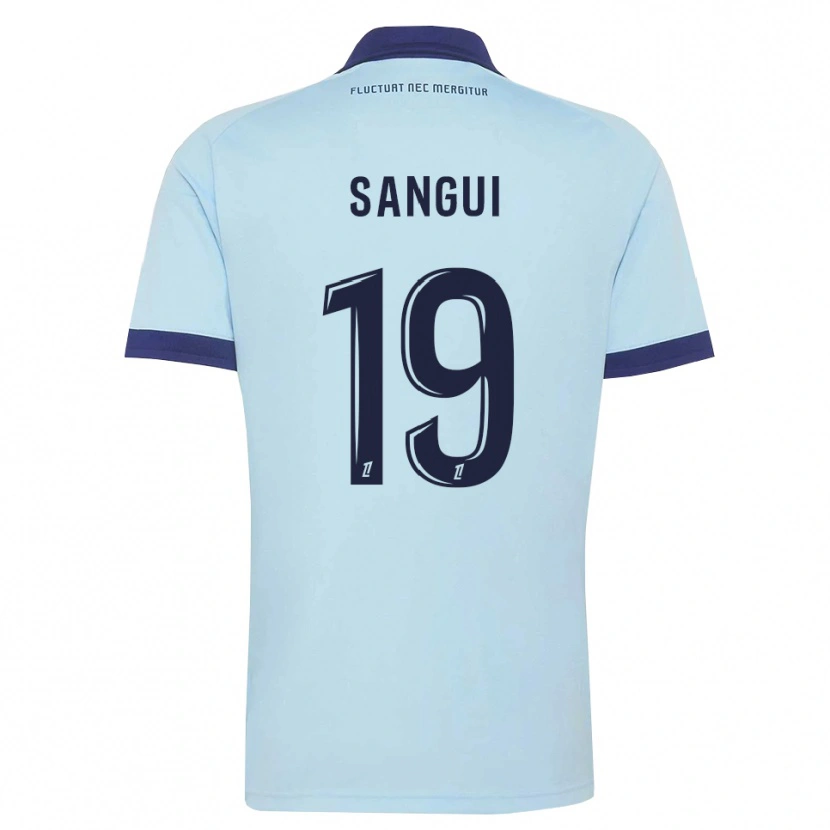 Danxen Enfant Maillot Nhoa Sangui #19 Bleu Barbeau Noir Tenues Extérieur 2026/27 T-Shirt