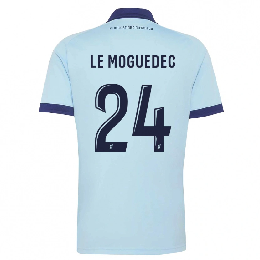 Danxen Enfant Maillot Anaële Le Moguedec #24 Bleu Barbeau Noir Tenues Extérieur 2026/27 T-Shirt