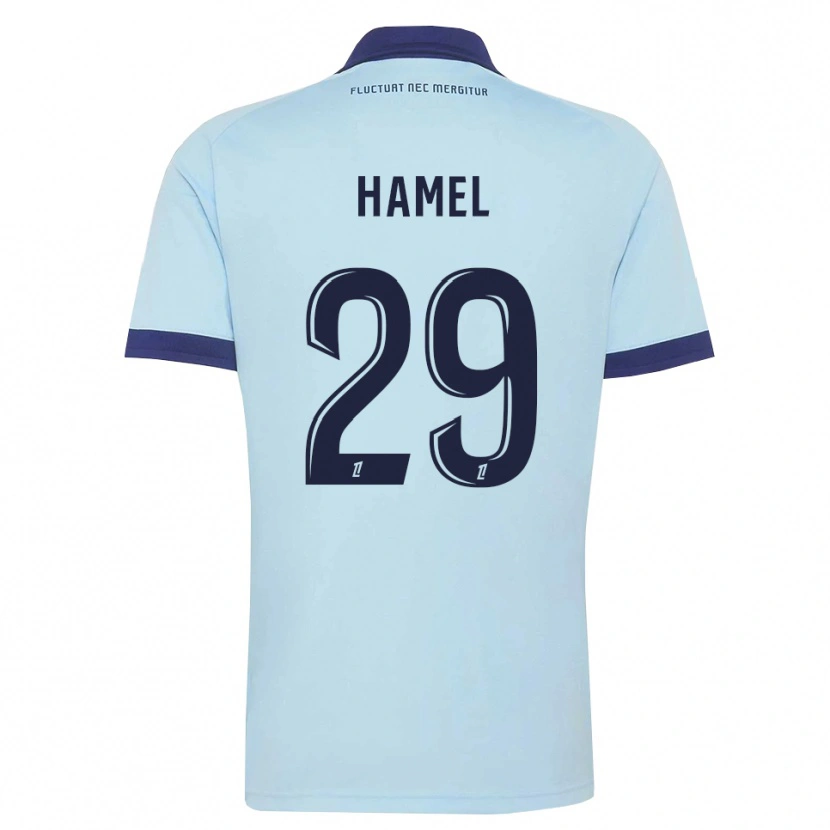 Danxen Enfant Maillot Pierre-Yves Hamel #29 Bleu Barbeau Noir Tenues Extérieur 2026/27 T-Shirt