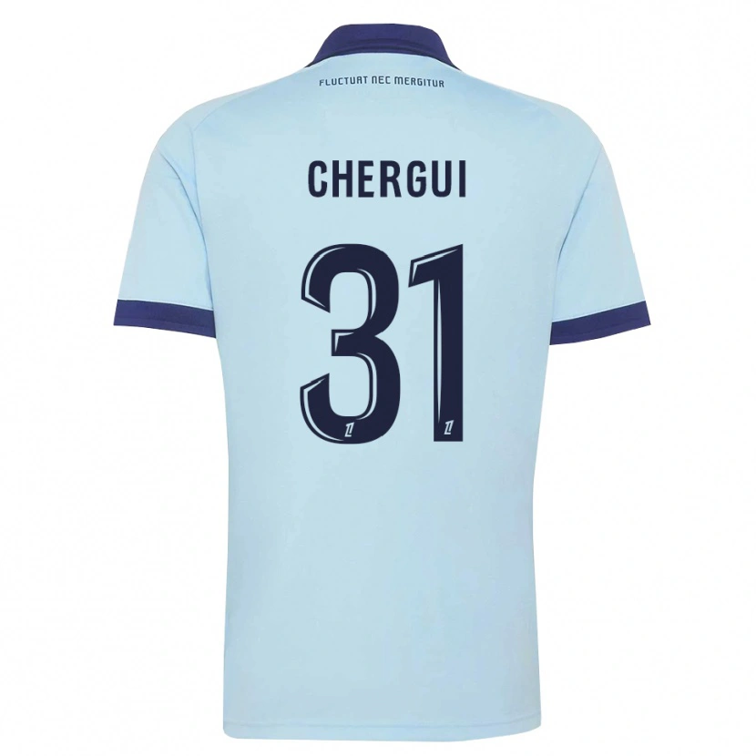 Danxen Enfant Maillot Samir Chergui #31 Bleu Barbeau Noir Tenues Extérieur 2026/27 T-Shirt